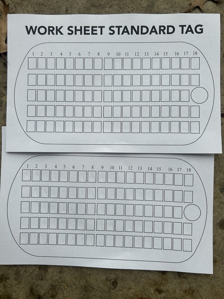 World War II Notched Dog Tags, with chains, Stainless Personalized