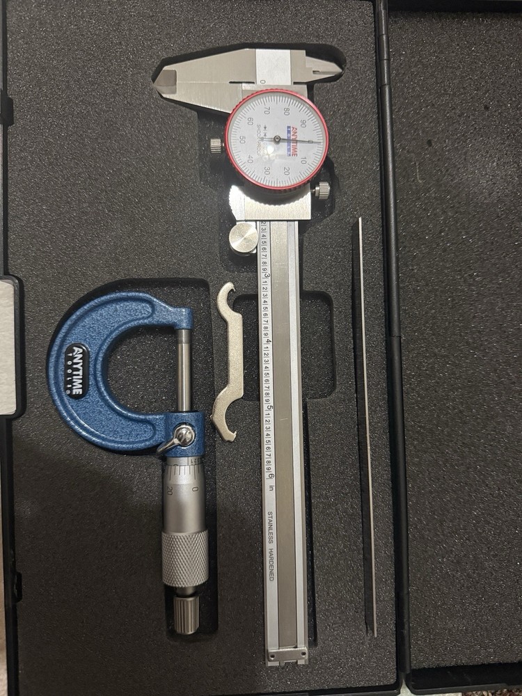 Anytime Dial Caliper 6in and micrometer set