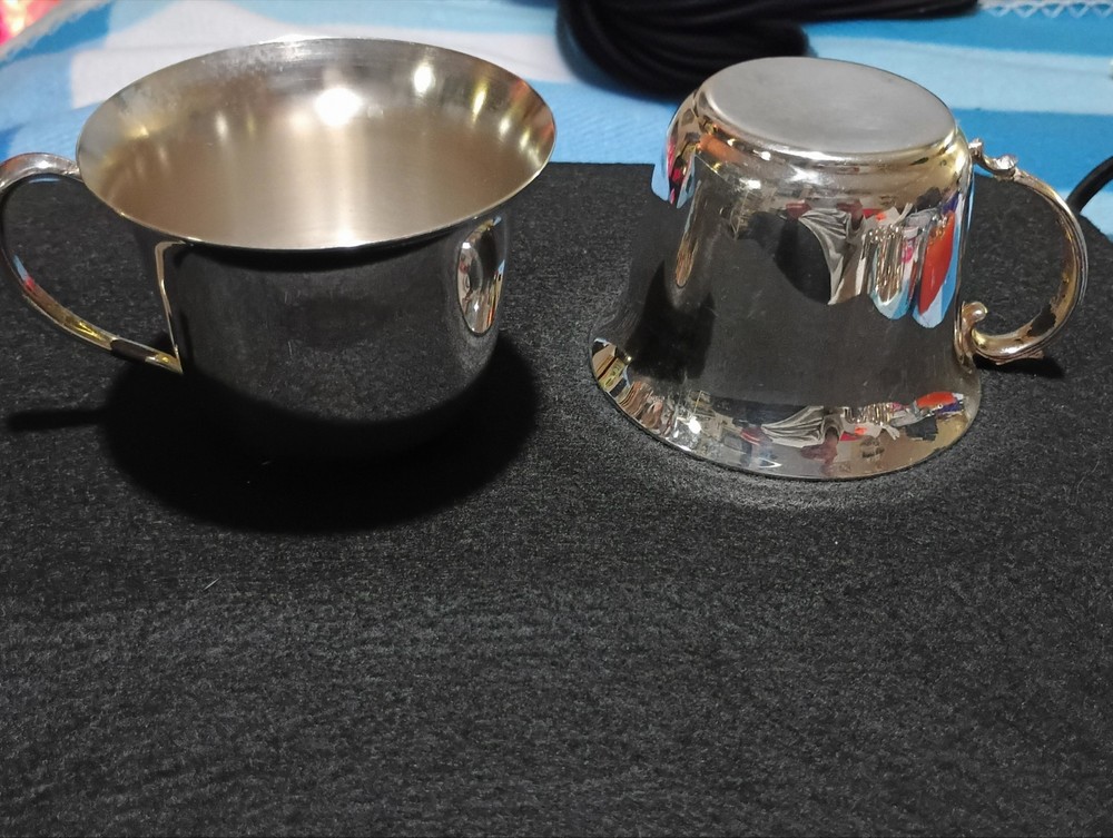 10 Vintage Silver Plated Tea Cups