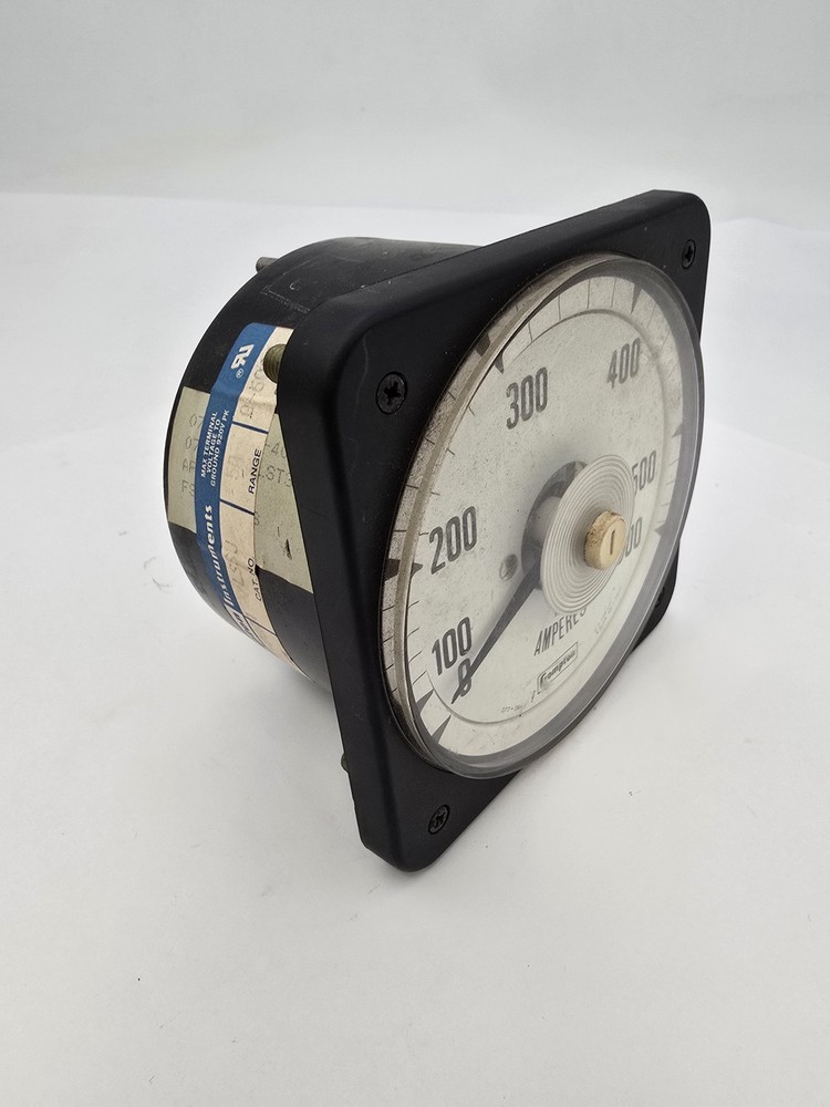 Crompton Instruments 077-08AA-LSSJ AC Ammeter 5A 0-600 Amps 4.5" Dial
