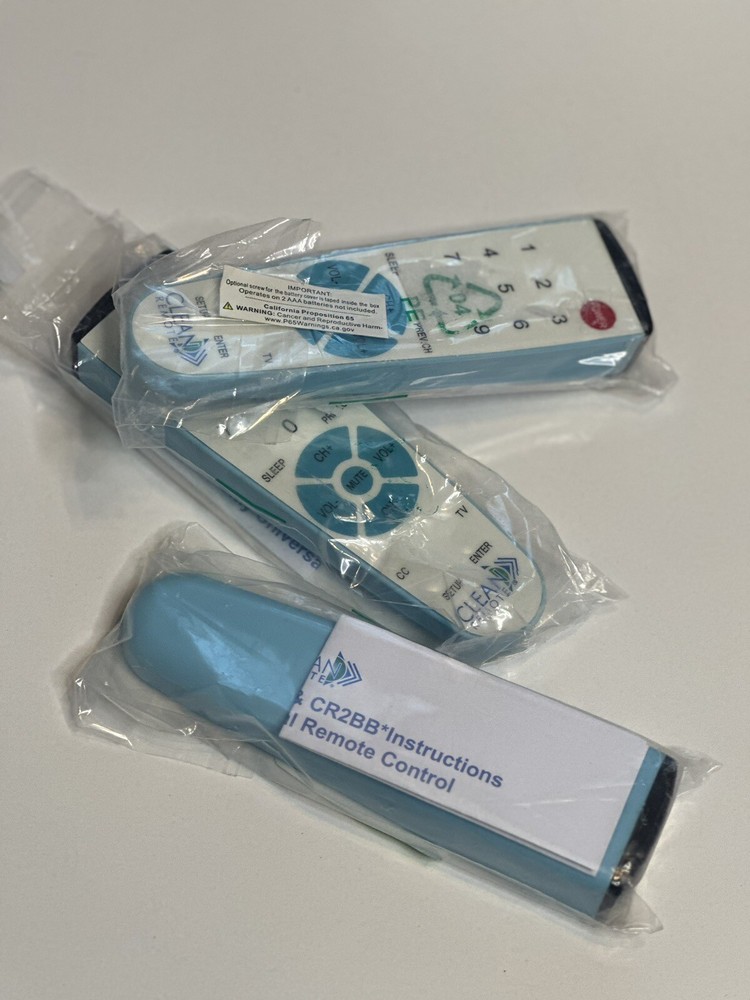 CLEAN REMOTE CR1 Universal TV Remote Control, Spillproof - NEW!!!