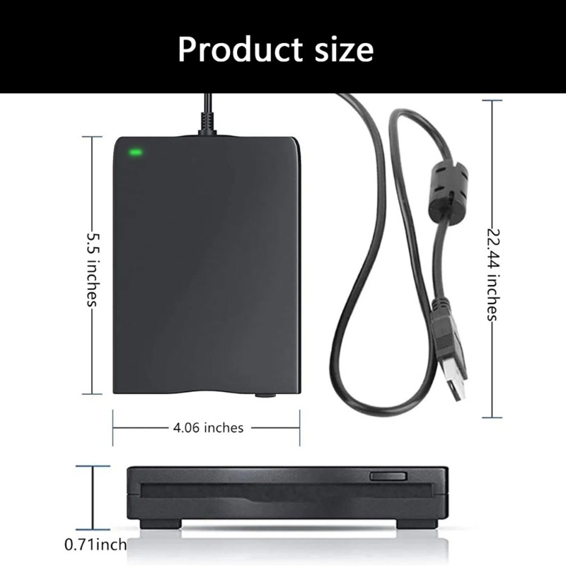 Plastic 3.5inch ExternaUSB Floppy Disk Drive For Archiving Old Documents