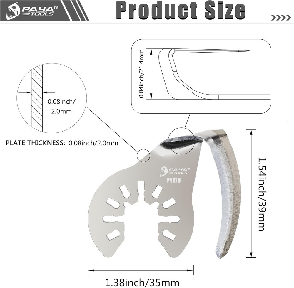 Multi Tool Cold Blade,Windshield Blades Car Windshield Removal Tool Bent Blad...