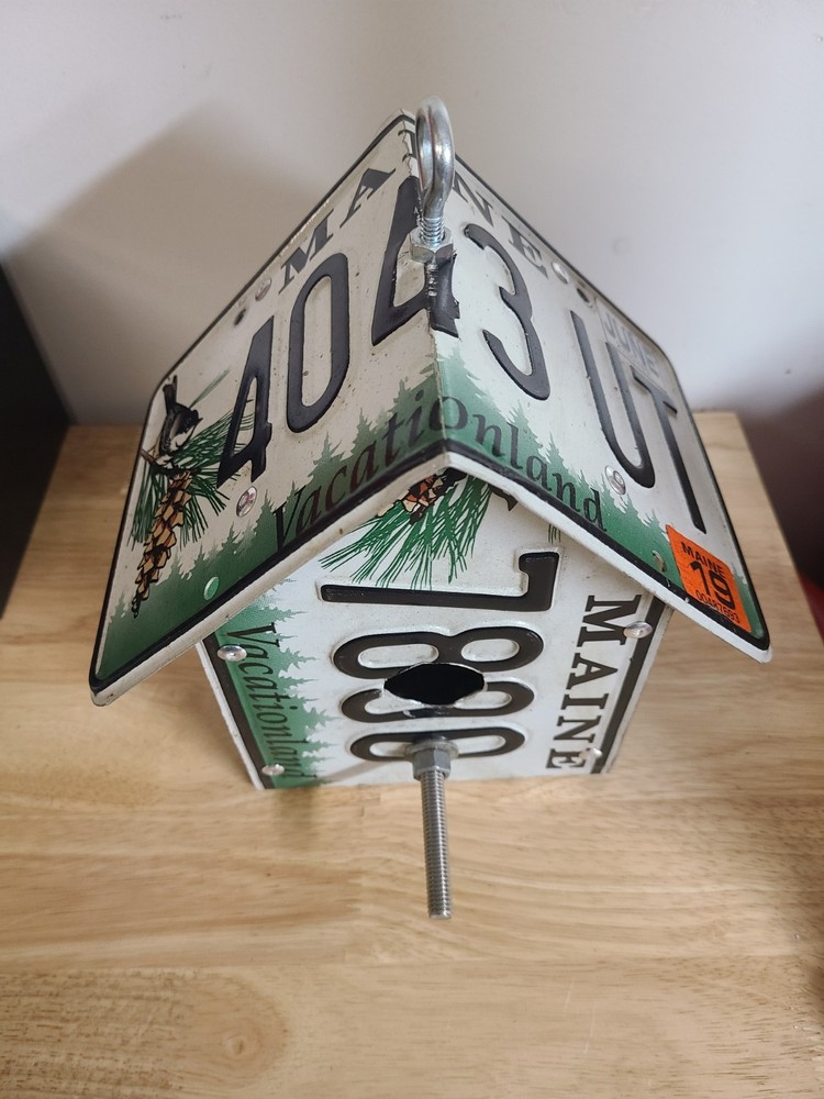 Custom Made License Plate Bird House