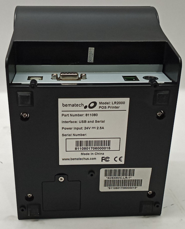 Bematech LR2000 Desktop Thermal Receipt Printer with USB Cable +WC698