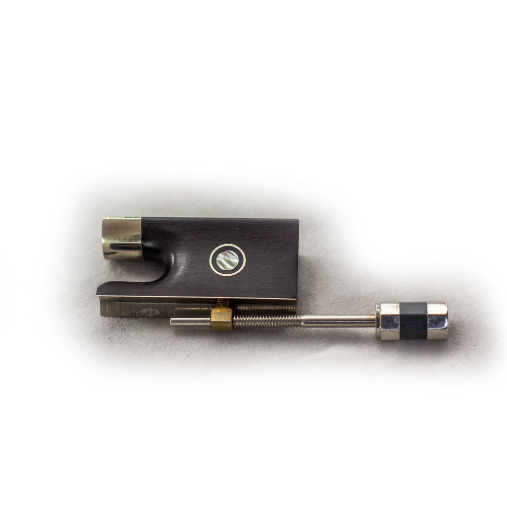 Fully Lined Ebony Frog for 4/4 Violin Bow