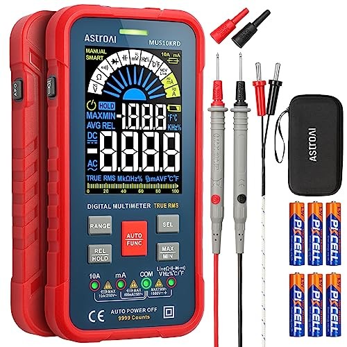 Multimeter Tester 10000 Counts TRMS Auto-Ranging Color LCD Screen Digital