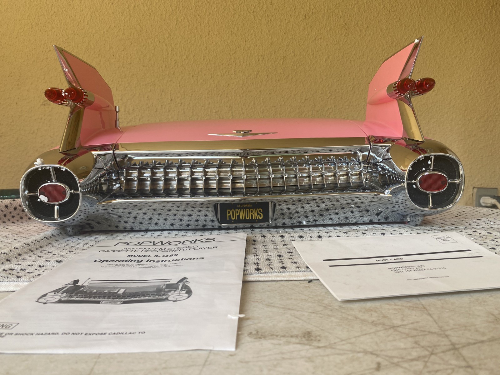 Vintage Boombox CADILLAC RADIO By Popworks 3-1489 Cassette AM FM ***SEE VIDEO***