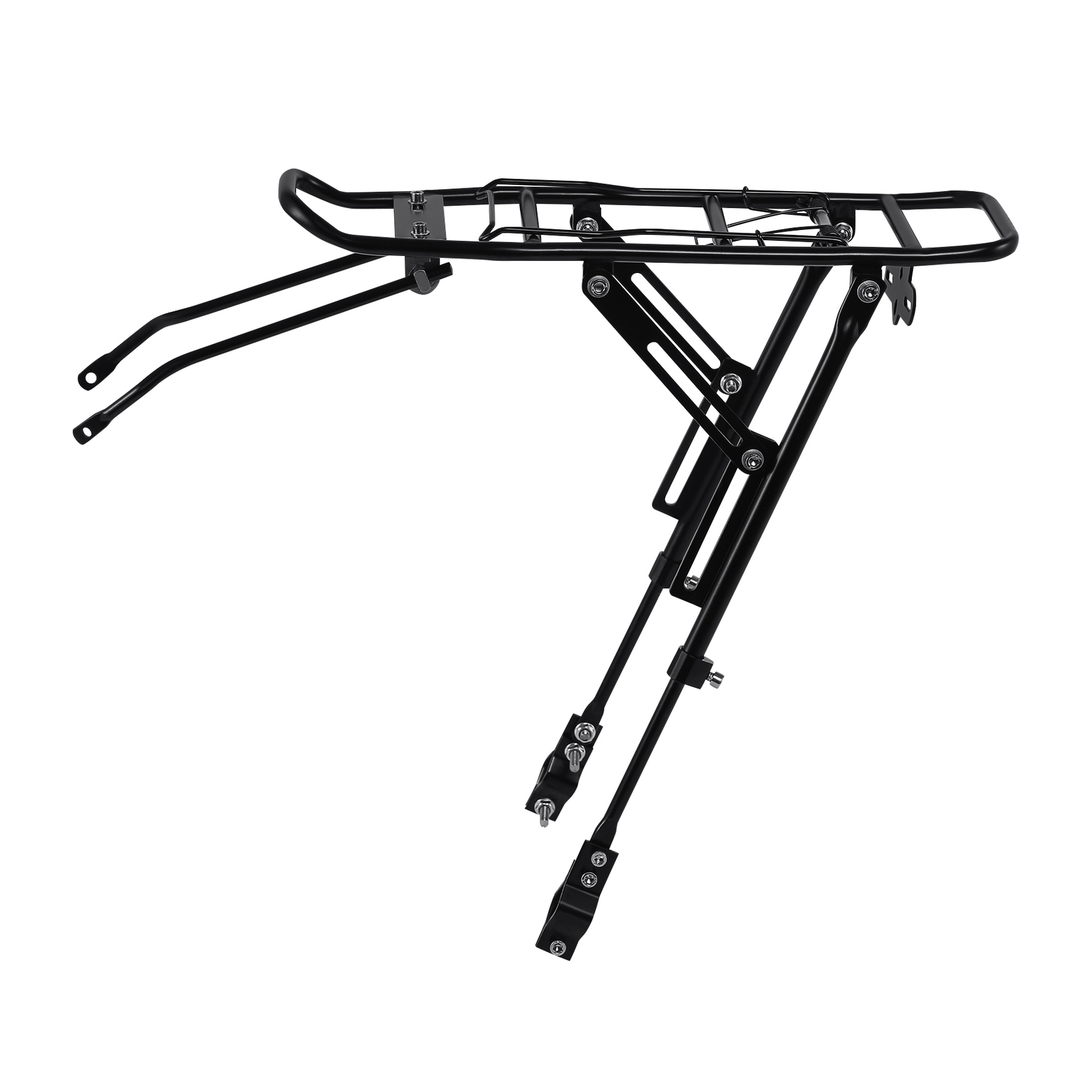 Rear Bike Rack Cargo Alloy Luggage Carrier Mountain Road Bicycle Holder Black