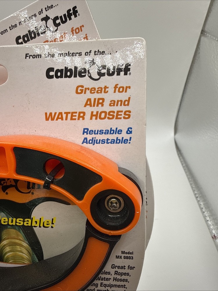 2 Cable Cuff Mega Cuff - Single Extra Large Reusable Serrated Cable Organizer.