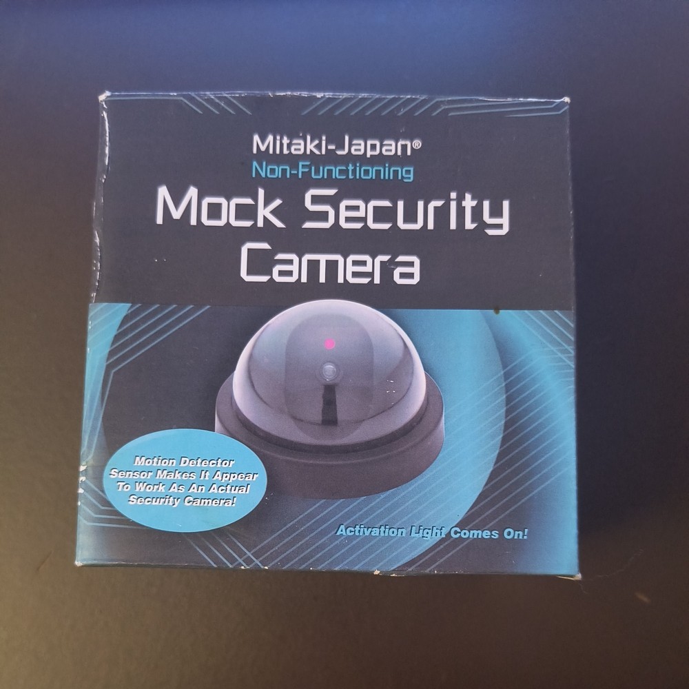 Security Camera Mitaki-Japan with Motion Detecting Non-Functioning Mock Black
