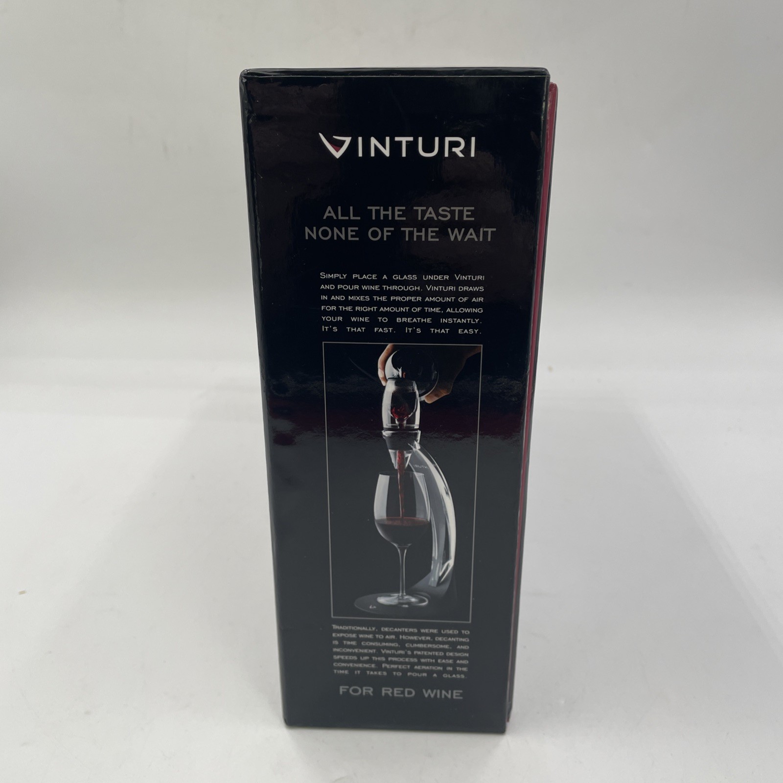 Vinturi Deluxe Essential Red Wine Aerator Pourer and Tower Set In Box