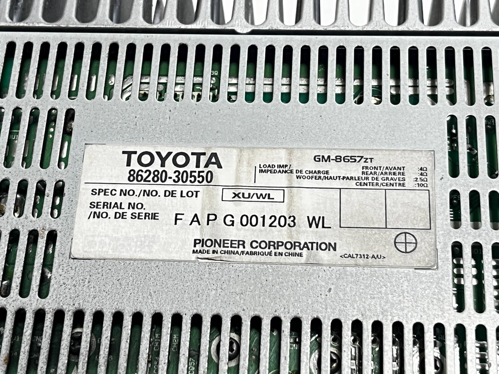 86280-30550 Toyota Lexus Pioneer Audio Amplifier GS350 GS450h GS460 OEM