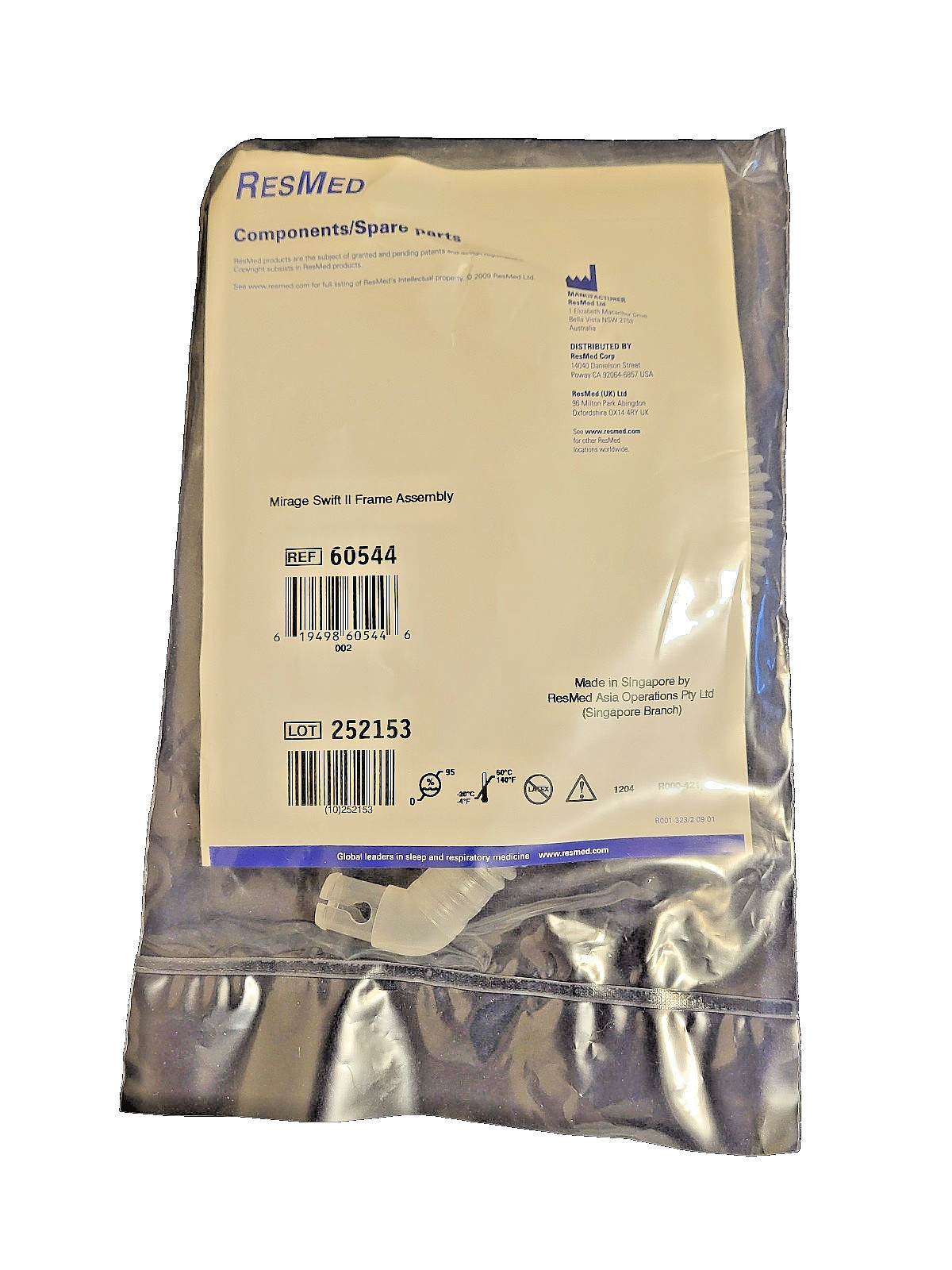 RESMED HEADGEAR PARTS for MIRAGE SWIFT II *DISCONTINUE* (NEW) MPN-60544