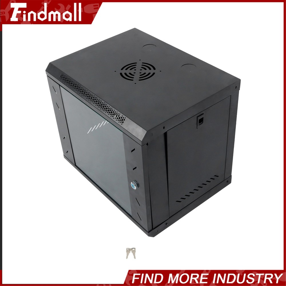 Findmall 9U Wall Mount Network Server Rack Cabinet Enclosure 15.5'' Deep