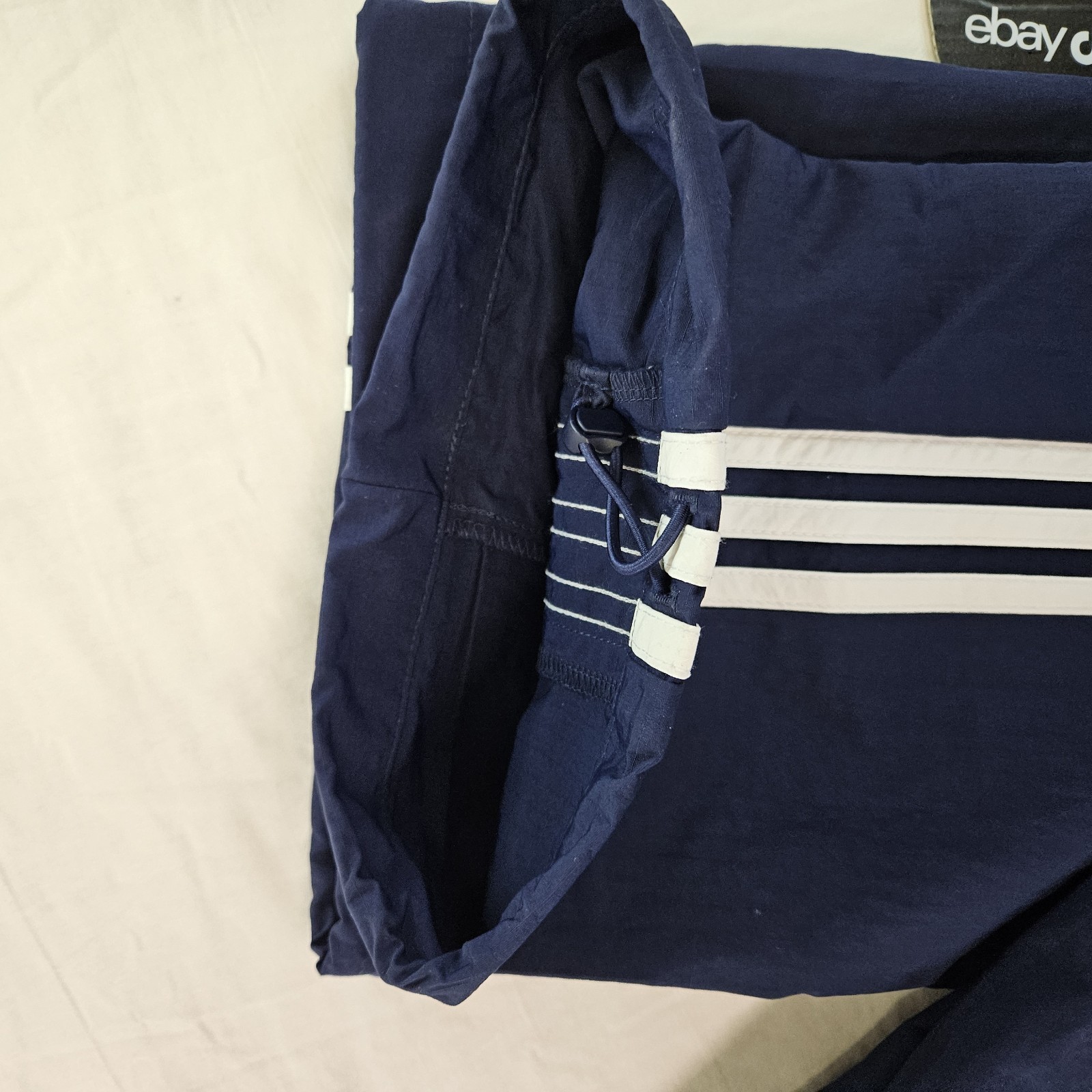 Adidas Originals 3 Stripe Cargo Pants Navy Blue White HR3362 Men's Size Medium