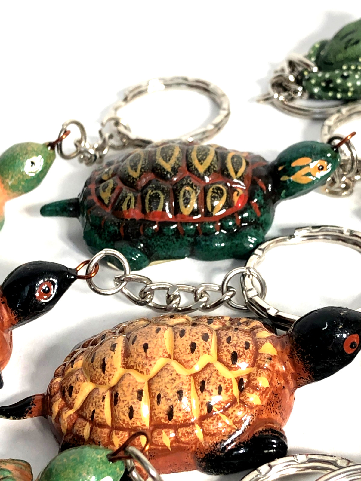 Keychain Lot Turtles Frogs NOS Gifts Fund Raising Stocking Stuffers Resell 35 pc