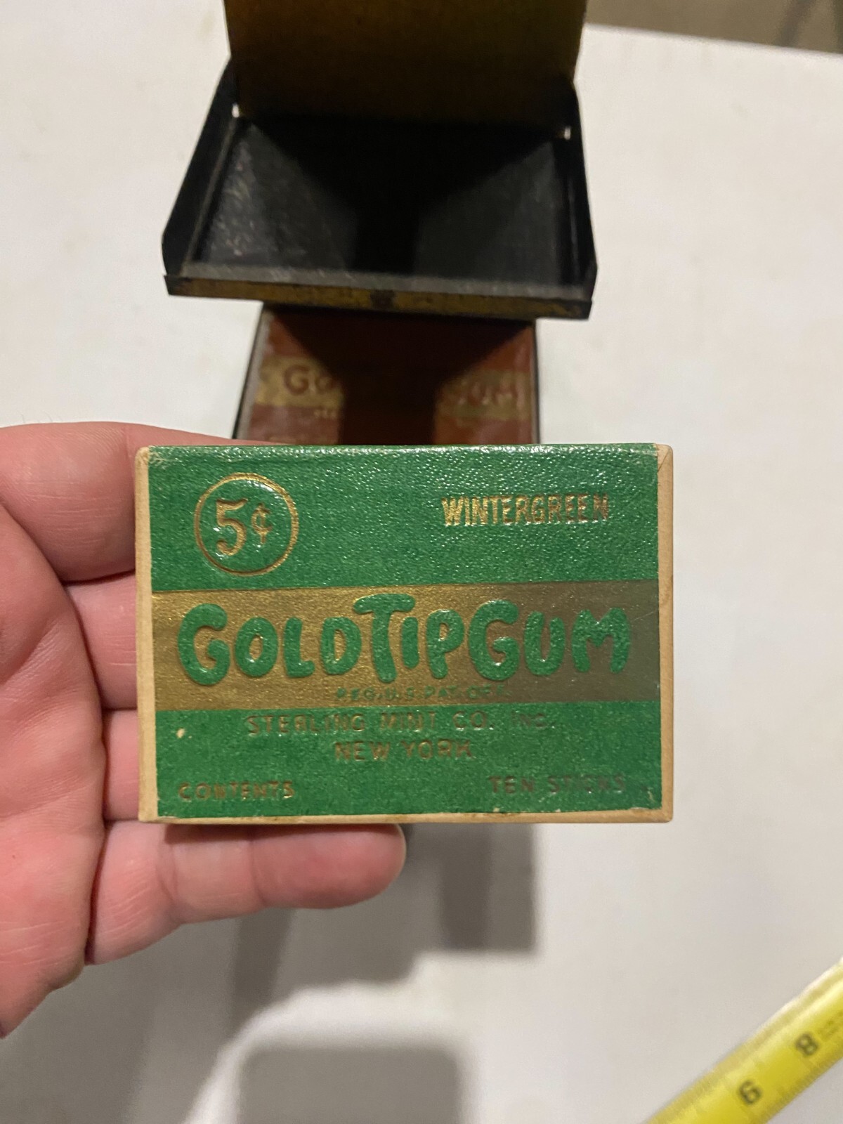 Vintage Gold Tip Gum Folding Store Display and 4 Boxes