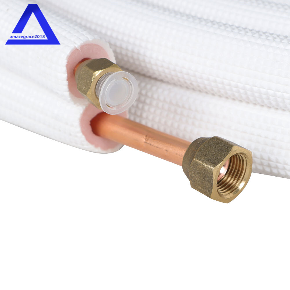 25ft Mini Split Heat Pump Install Kit 1/4" & 3/8" Copper Line with Accessories