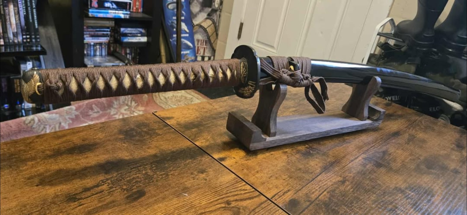 Cold Steel Mizutori Crane Katana Compete With Silk Bag.