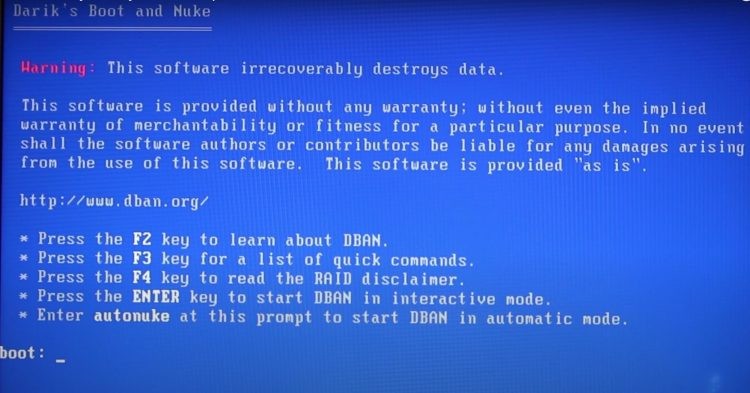 DBAN 2.3.0 Bootable DVD Secure Hard Drive Eraser Data Wipe Tool PC Mac Linux