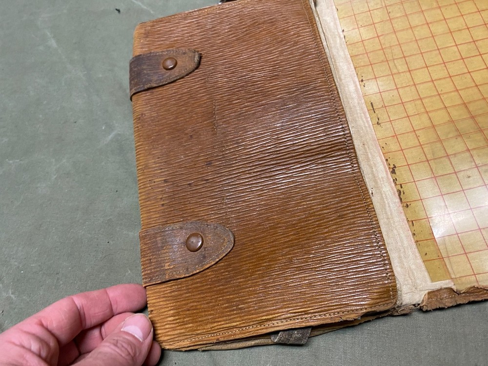 ORIGINAL WWI WWII GERMAN OFFICER NCO MAP CARRY CASE