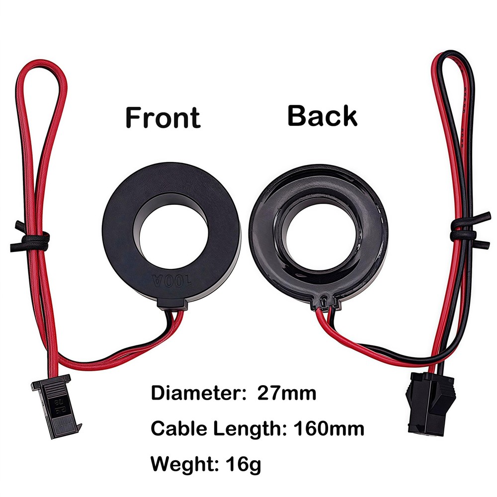 2PCS 3 in 1 Digital AC Current Voltage Frequency Indicator Square LED Display...