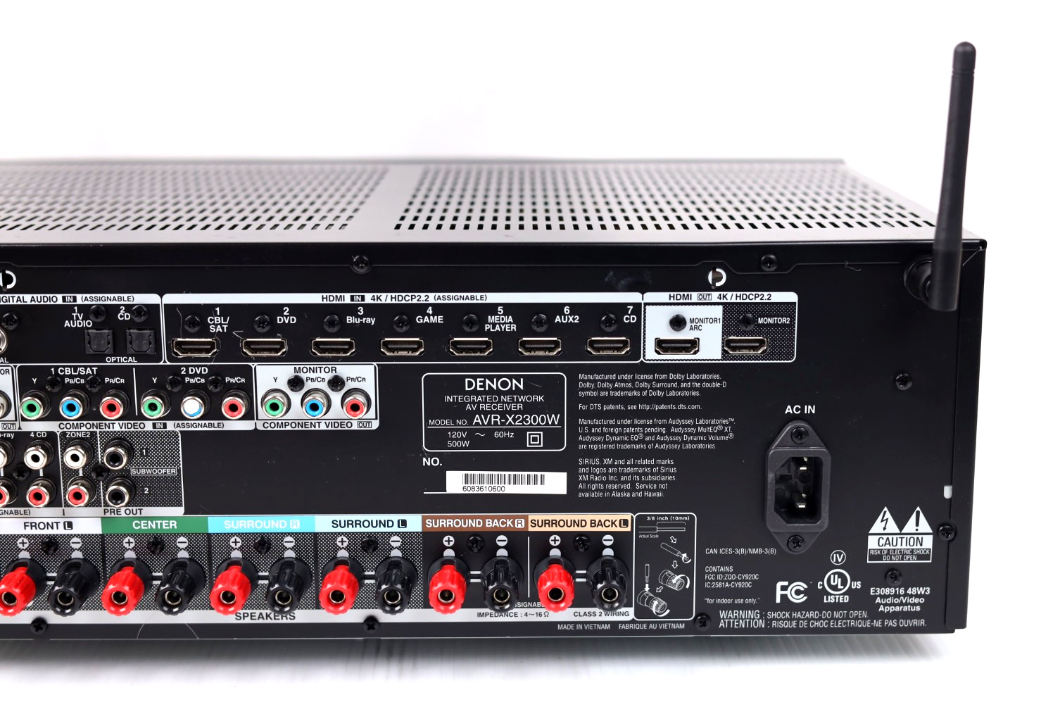 READ Denon AVR-X2300W 7.2 Channel Integrated Network AV Receiver u914