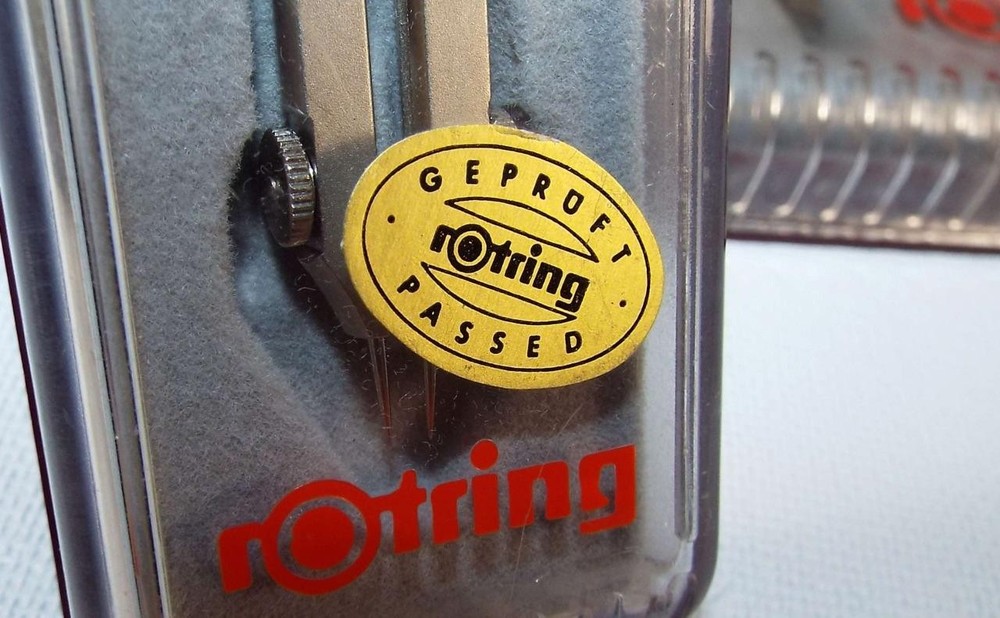 2 Vintage Rotring Drafting Technical Drawing Compass Protractor Tools GERMANY