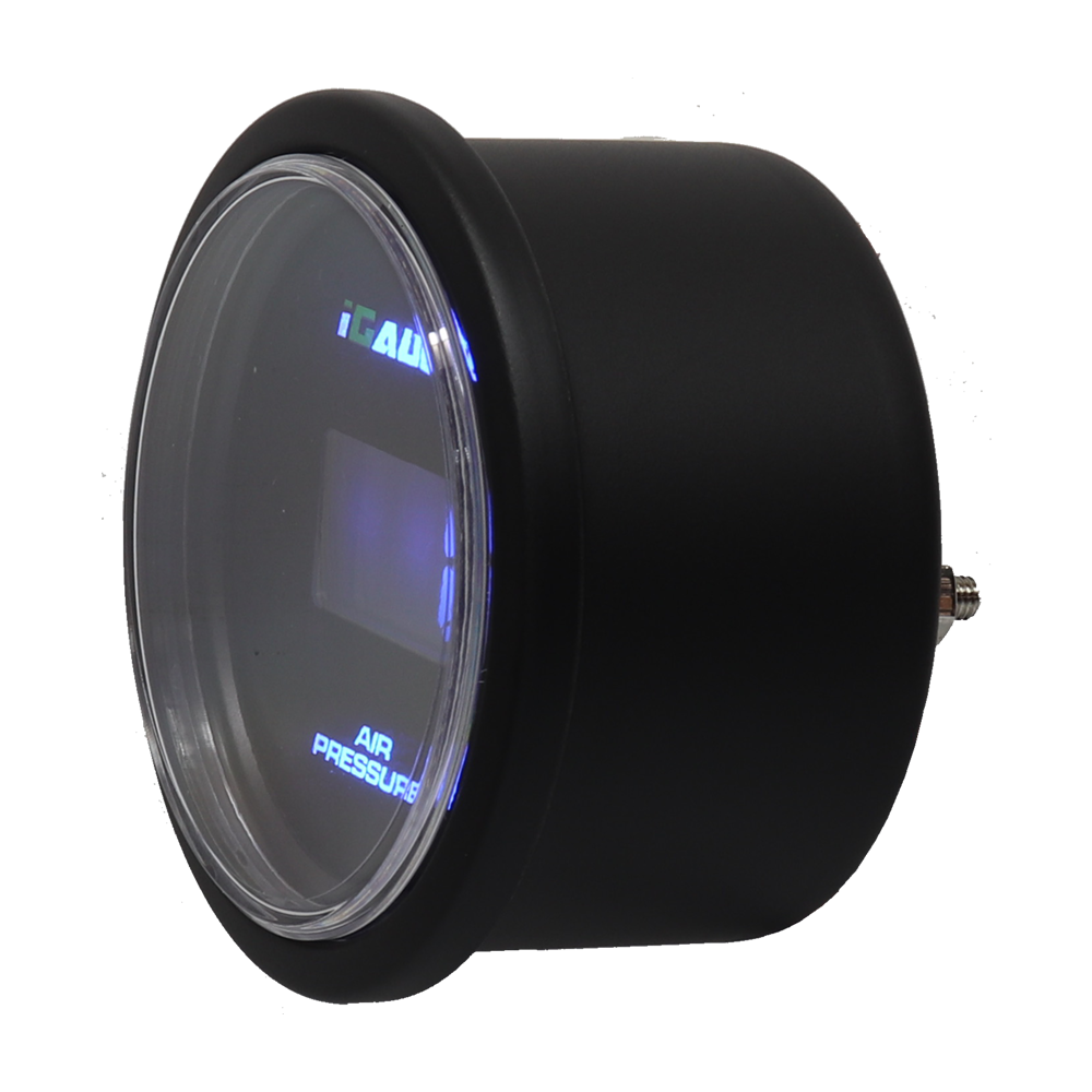 52mm Digital Air Pressure Gauge 200 PSI Blue & Red LED Air Ride Suspension