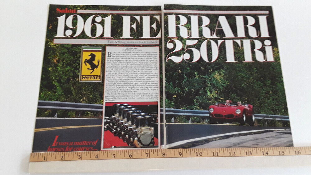 1961 FERRARI 250 TRi ORIGINAL 1988 ARTICLE