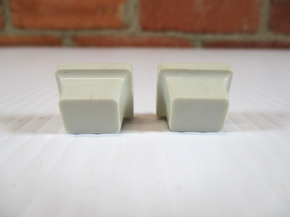 Gray Push Button Knobs Plastic Radio Record Player Amplifier Lot of 2