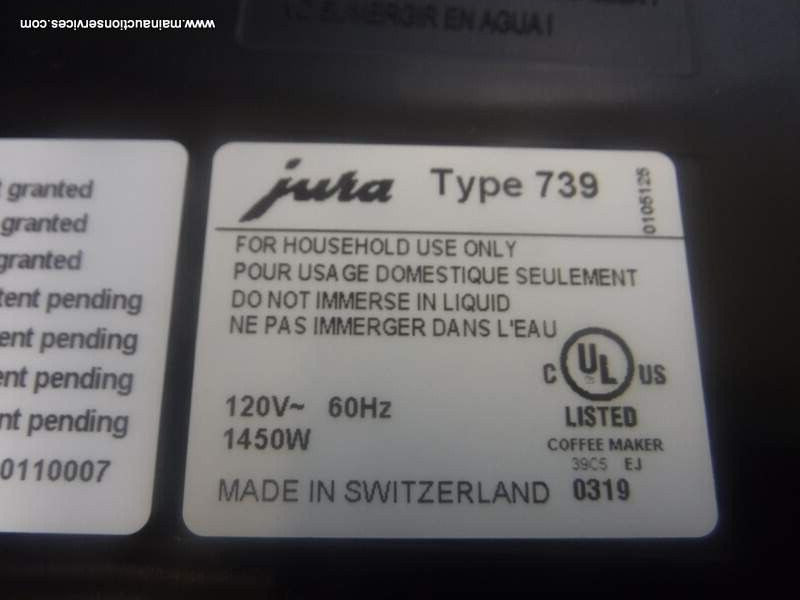 Jura Type 739, Coffee Espresso Machine