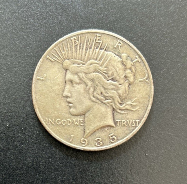 1935-S Peace Silver Dollar - $1 Circulated 90% Silver Coin - Low Mintage