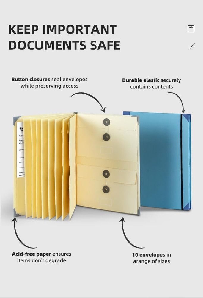 The Life Book Document Organizer - Binder for Important Documents, Document Orga