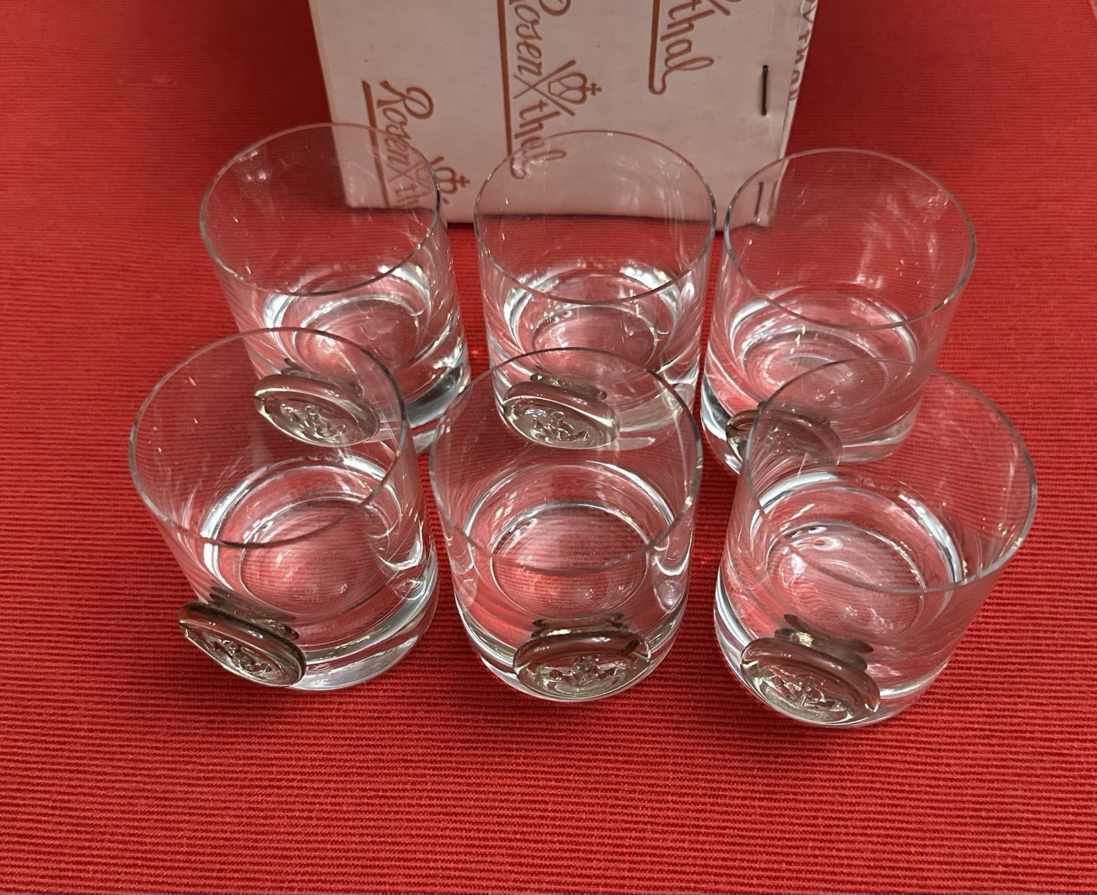Vintage Rosenthal Bjorn Wiinblad Pirate Seal Anchor Shot Glasses Set of 6 w/ Box