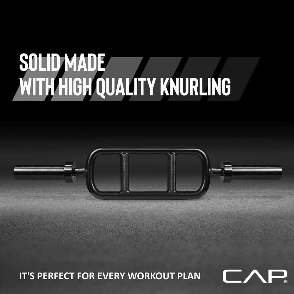 CAP Barbell 2' Solid Olympic Triceps Bar, No Collars, Black (New Version) (OBIS-
