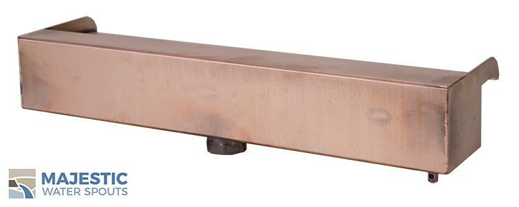 Nakano 18" Open Top Water Fountain or Pool/Spa Waterfall Spillway in Copper