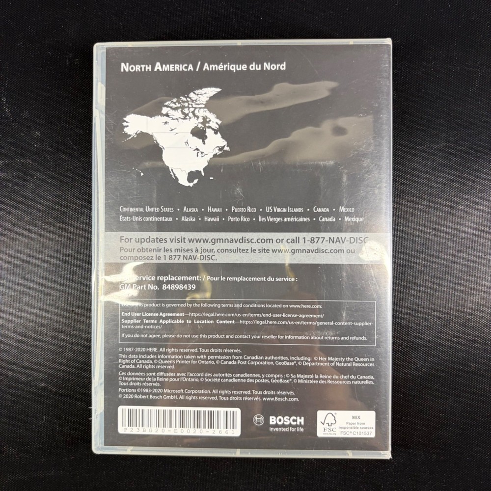 2020 Navigation System Map Update North America USB