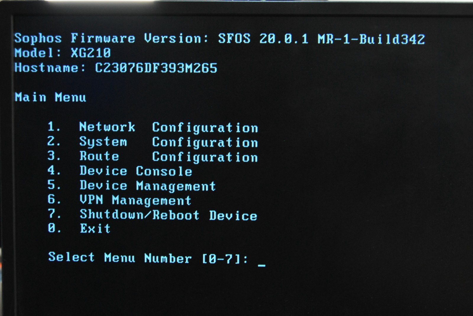 SOPHOS XG 210 REV 3 FIREWALL SECURITY T8-A7