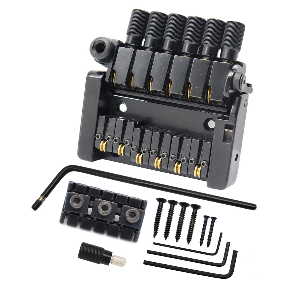 6 String Headless Electric Guitar Roller Tremolo Bridge with String Locks Black