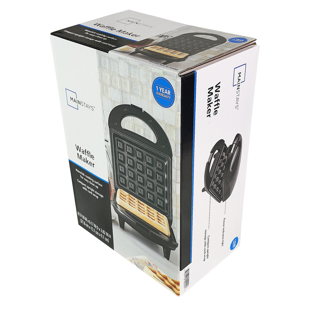Compact Single Slice Waffle Maker with Cool Touch Handle