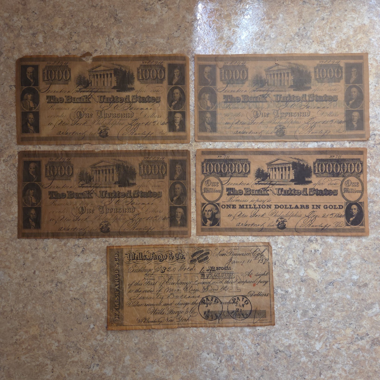 Lot Of 75 Confederate & State Civil War Currency (Facsimile) Mixed Denomination