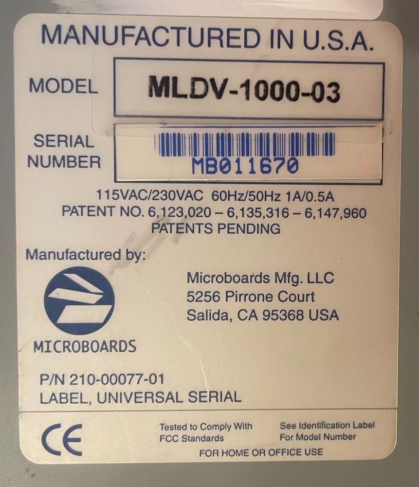Mircroboards MicroOrbit DVD/CD Duplicator Burner MLDV-1000-03 / CWT-80T