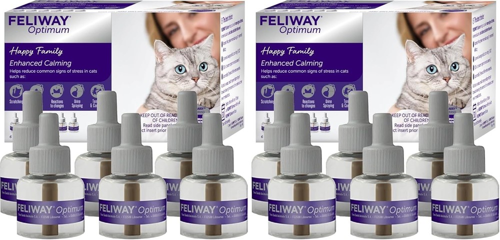 Optimum 3 x 30 Day Cat Calming Refills Pheromone Diffuser 3 x 48ml Value Pack