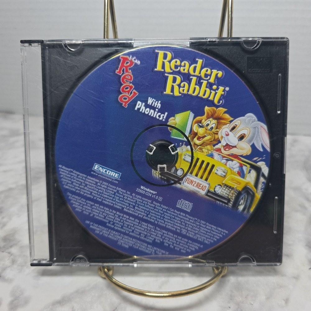 Encore Reader Rabbit CD I Can Read With Phonics 2003 Fun 2 Read Data Storage