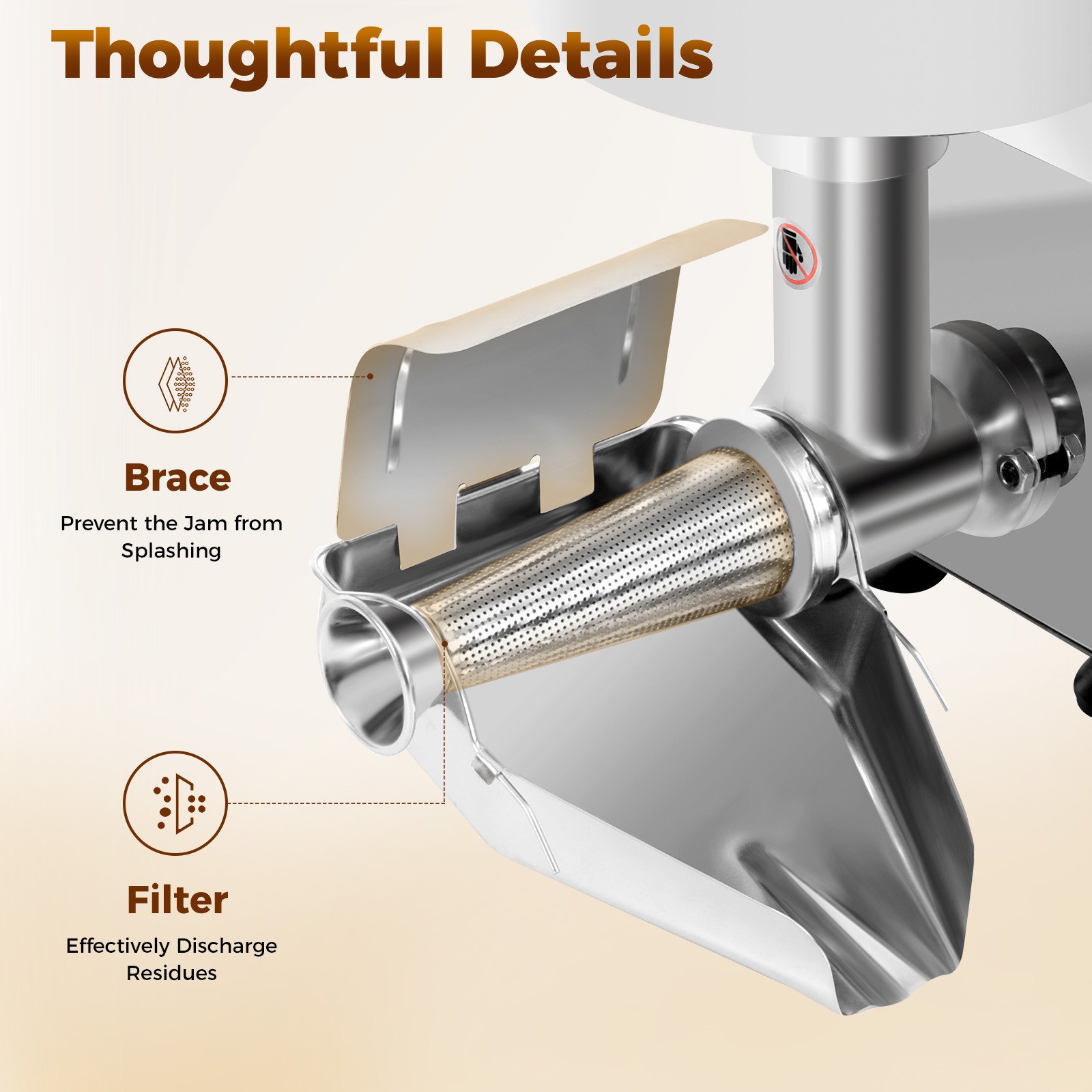 110V Electric Tomato Strainer, 450W Stainless Steel Tomato Press and Strainer