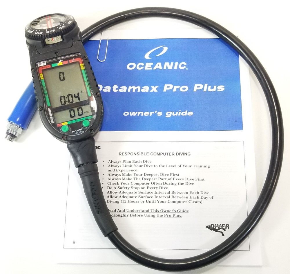 Oceanic Datamax Pro Plus SCUBA Dive Air Integrated Dive Computer Nitrox #4054