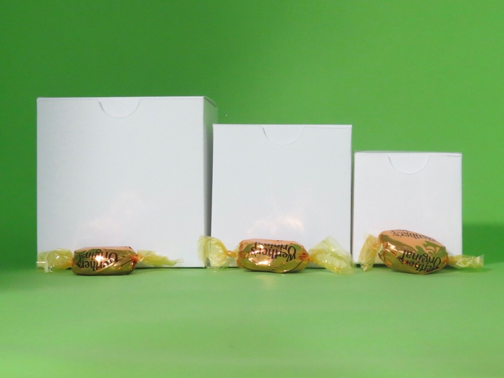 3 Stackable Cube Boxes  2 3/4",  2 1/4", 1 3/4"  Make Gift Box Snowman, Animals