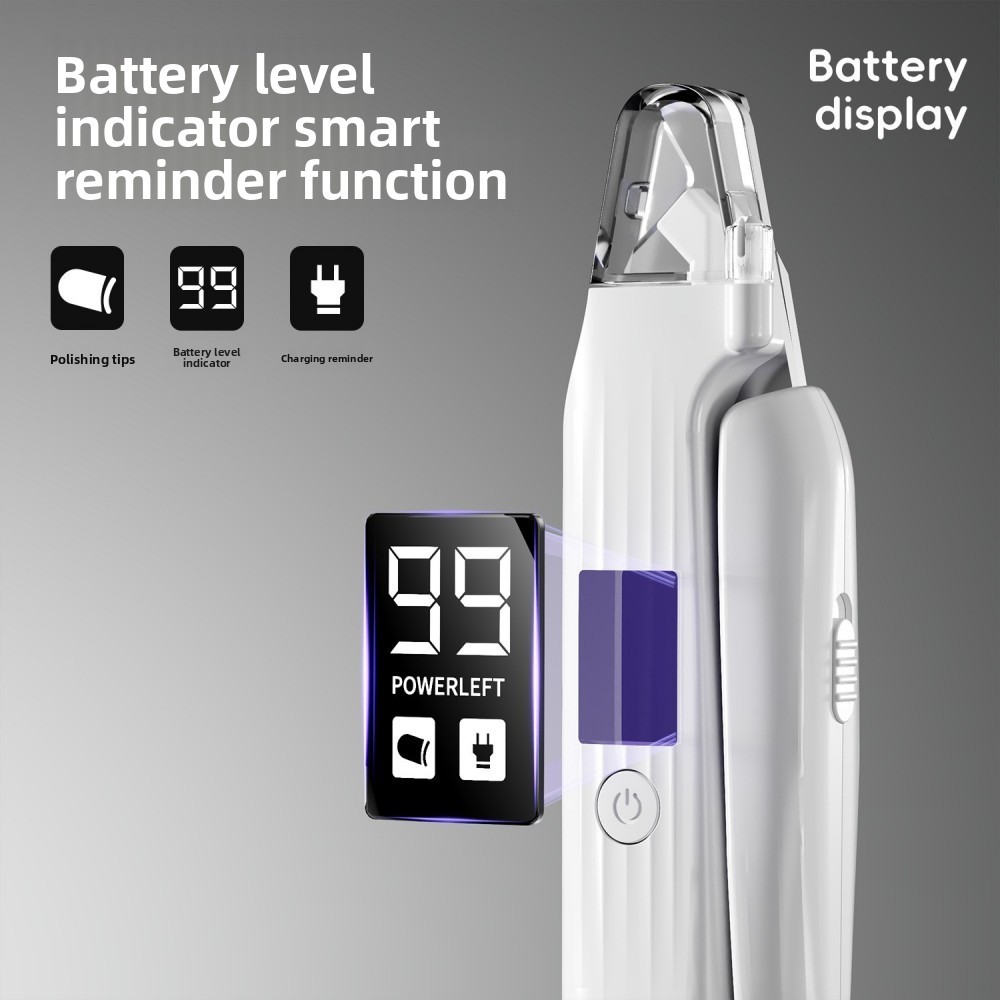 Electric Dog Nail Grinder Pet Trimmer USB Rechargeable Clipper with LED Light US